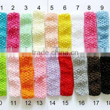 Wholesale high quality handmade elastic colorful tutu crochet headband pattern for hair accessories HP0055