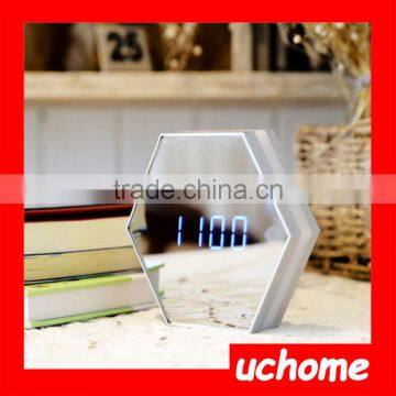 UCHOME Factory Supply DIY Projection Mirror LED Digits Clock With Back Lights photo-6