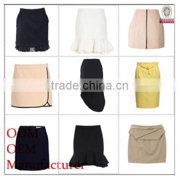 Newest fashion different styles skirts manufacturer , trendy fashion skirt