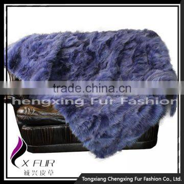 CX-D-117 Hot Sale High Quality Custom Patchwork Custom Fox Fur Blankets