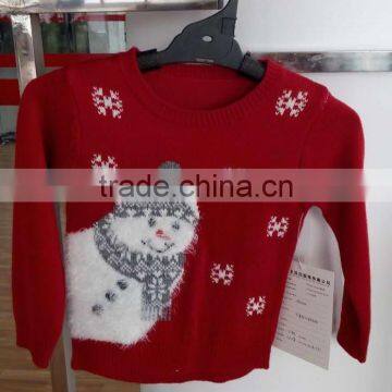 BKN1049 2017 winter kids christmas sweater knit for children