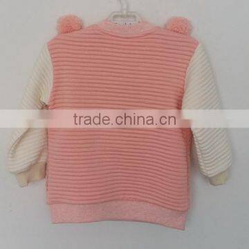 Cool Baby Girls Little Bear Faux Fur Pink and White Coat for Winter photo-2