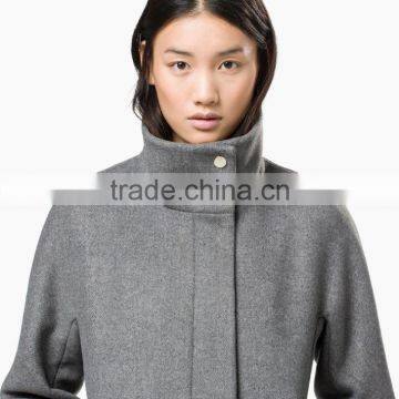Grey Color Stylish Design Lady Coat photo-2