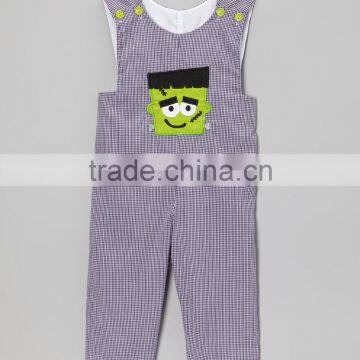 Purple Gingham Appliqued Frankenstein Longall
