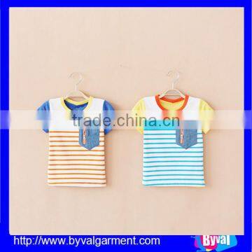 OEM Wholesale Summer Pocket Stripe Kid Shirt Pattern photo-3