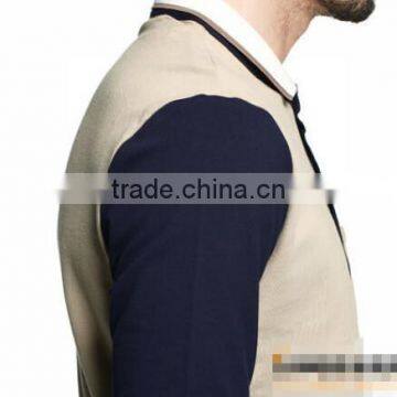 Hot Sale Men's Fashionable and Newest Style Polo Neck Long Sleeve Shirt With 1/4 Zip and Pocket in Breast photo-4