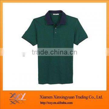 Blank Color Combination Polo Shirt 65% Cotton 35% Polyester Pre-shrunk