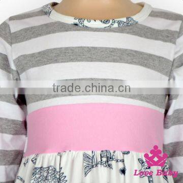 48BQA138 Lovebaby Long Sleeve Printed Animal Pattern Children Frock Design For 0-6 Years Old Girl photo-3