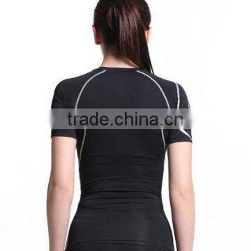 Custom Womens Short Sleeve Cotton Striped T Shirts,New Design Top Quality O Neck Cotton Striped T-Shirts For Women photo-2