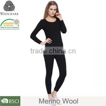 Wholesale yak wool thermal underwear lady, customized color thermal underwear