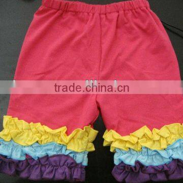 High Quality Knit Lettuce Ruffle Capris Pants