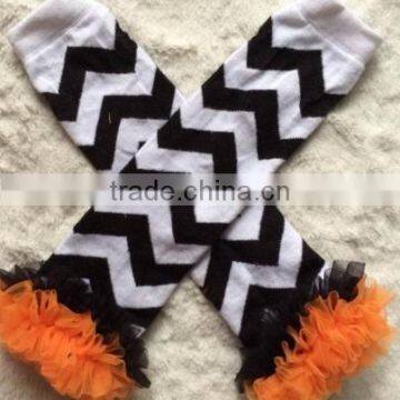 2014 New Girls Halloween Dress Pumpkin Dress Chevron Dress photo-5