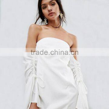 2017 Sexy Off-shoulder Short Dress, Women Long Sleeve Dress photo-3