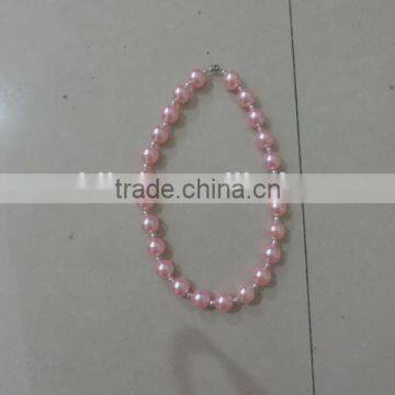 Baby Girl Summer Necklaces Round Pearl Jewelry Pink Kids Clothing Decor 2016 Wholesale Children Clothes Decor photo-2