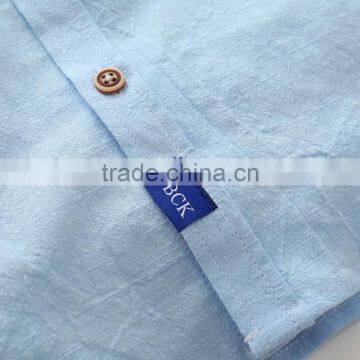 British Style Kids Cotton t Shirt Long Sleeve Boys Buttons Shirts photo-3