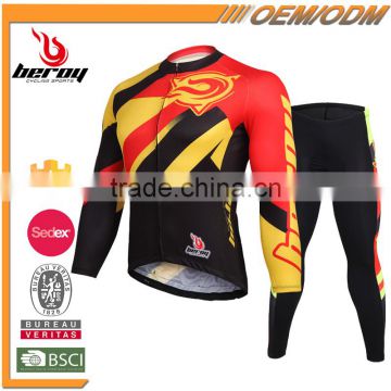 Comfortable Mens Cycling Long Jerseys, Dri Fit Mountain Bike Wear