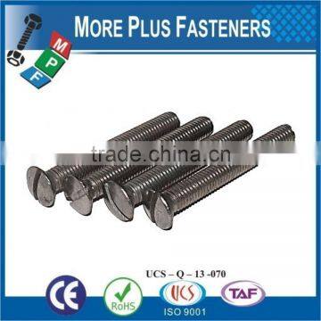 Made In Taiwan DIN 964 Slotted Raised Countersunk Machine Screw DIN 964