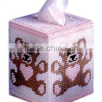 DIY goods,3D Cross stitch Embroidery.beautiful.Tissue Box-004-01
