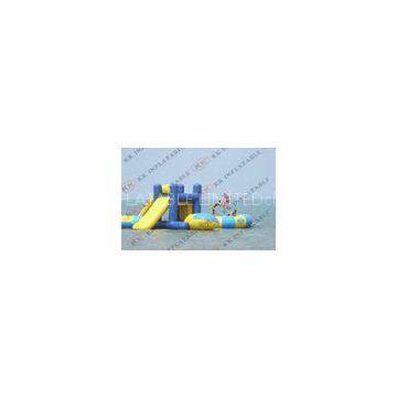 Inflatable Aquatic Water Trampoline For Water Parks 0.9mm PVC Tarpaulin