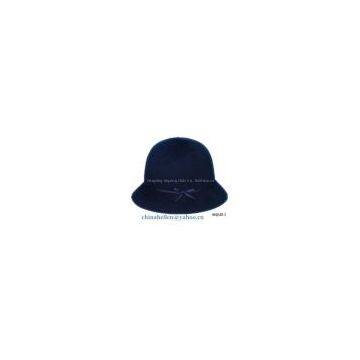 lady's black wool felt hat