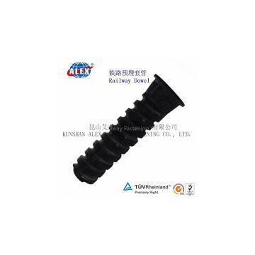 Railway Screw Dowel For Railroad System, Nylon PA66 Railway Screw Dowel, Top quality OEM Railway Screw Dowel