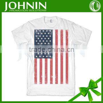 manufactory custom America country printed cloth t-shirt cotton flag