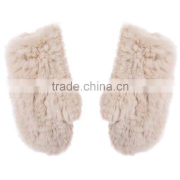 SJ040-01 Natural Gray Color Winter Fur Mittens