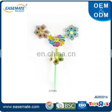 High quality funny flower shape plastic windmills for kids