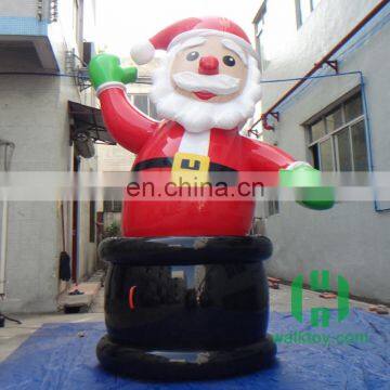 HI light 0.6mm PVC giant advertising inflatable merry father christmas old man