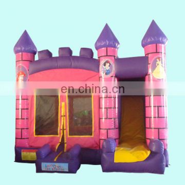 Professional custom Inflatable princess bouncer castle /commercial combo with slide