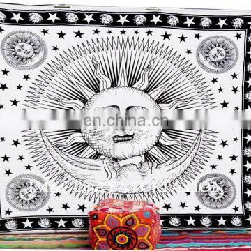 Hot sale 2015 on indian white sun mandala tapestry online sale at competitive price