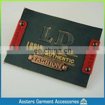Custom private label patch jeans leather label