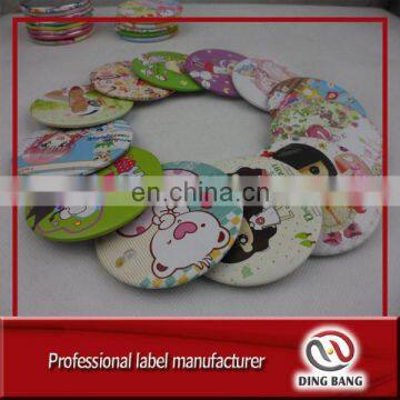 Wholesale Cheap Items Single Side Printed Lady Makeup Use Custom Round Metal Tin Mirror