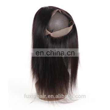 Top Quality Natural Color Straight 360 frontal lace closure with bundles