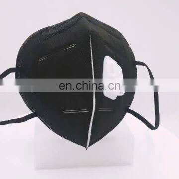 Cool Black Nonwoven Fabric Anti PM2.5 Face Mask for Commuting