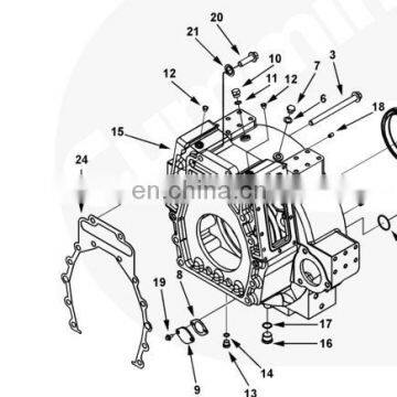 construction machinery diesel engine parts X15 ISX15 QSX15 Gasket Flywheel Housing 4393176 4965688 4026695 3680373