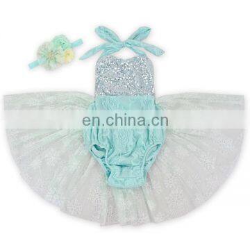 New Fashion Halloween Baby Tulle Romper Girls Summer Backless Romper Clothes Wholesale Baby Dress With Hair Band photo-5