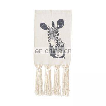 2018 New Design Cotton Printing Wall Hanging Artistic Tapestry With Tassels photo-2