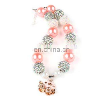 Girl Pink Pumpkin Necklace Kids Halloween Diamond Charms Pendants Jewelry Accessories photo-3