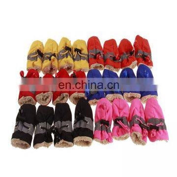 Durable Snow Soft Fleece Keep Warm Dog Boots Pet Winter Shoes