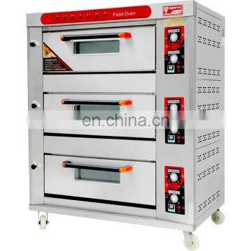 Vigevr Commercial Pizza Making Machine Gas 3 Deck Oven For Sale