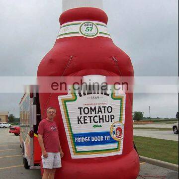 Promotion 30ft Tall Tomato Inflatable Ketchup Bottle for Advertising