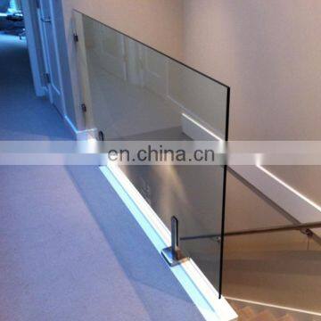 High quality cheap price 10mm 12mm frameless balcony glass railing cost per foot