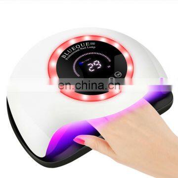 Colorful Light Ring Design New 168W Professional Nail Lamp Smart Sensor UV Gel Led Nail Lamp