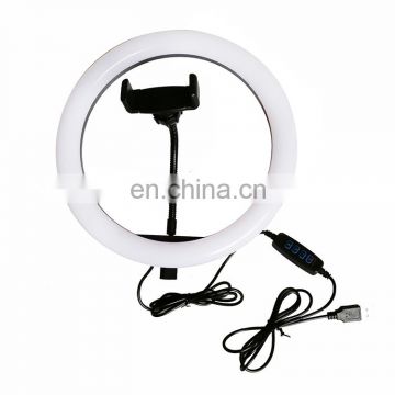 Dimmable 10 inch LED Ring Light with Phone Holder 12W Circle Lamp for Video Use