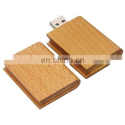 1gb bamboo wood usb flash drive/book usb stick with advertising information