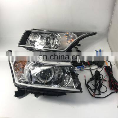 Xenon Headlight Projector Lens Angel Eye Led Drl Daytime Running Light Evil Eye Turn Signal for Chevrolet Cruze 2009-2014 photo-5