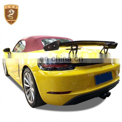 Carbon Fiber Rear Wing Gt-4 Spoiler For Por-sche Boxster Cayman 718 Rear Spoiler