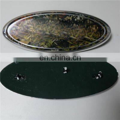 Plastic Custom Pink Black Leaf Color 227X90mm 9 Inch Car Grill Emblem Badge photo-2