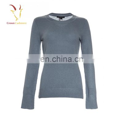 Pure Wool Ladies Pullover Sweaters Ladies Woolen Top Knitwear